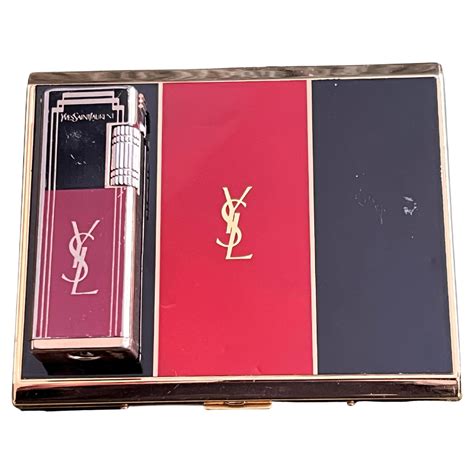 ysl zigarettenetui|Vintage Yves Saint Laurent Zigarettenetui und Feuerzeug Set.